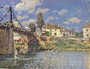 Alfred Sisley Bridge at Villeneuve la Garenne. oil painting reproduction